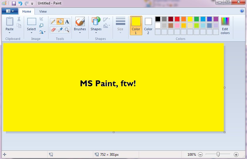 MS Paint UI