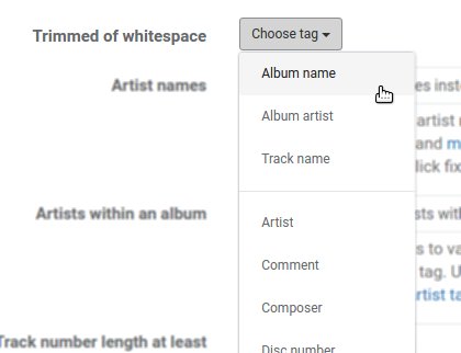 Choose which fields you'd like trimmed of whitespace